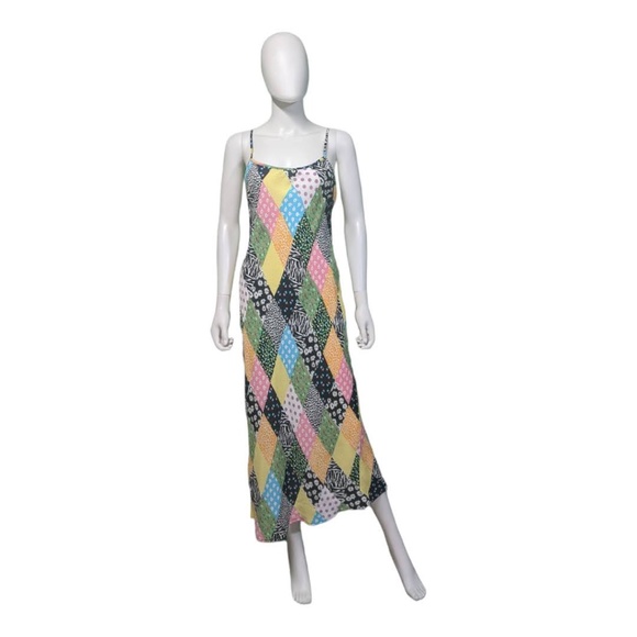 Rixo X Target Patchwork Slip Dress Multicolored S - Picture 4 of 8